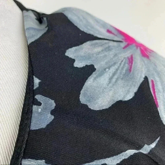 Evan Picone womens dress size 16 multicolored Floral v-neck 80s vintage - Picture 8 of 9